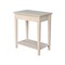 International Concepts Rectangle Narrow End Table, 22 W, 14 L, 25 in H, Wood, Unfinished OT-2214 - alternate 7